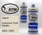 Preview: Jaguar, Cashmere Gold Metallic, 2094 / GDR: 400ml Sprühdose + 400ml Klarlack - Set, von ATW Autoteile West.